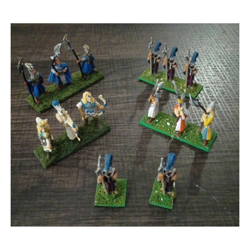Warhammer High Elf Miniatures Lot Phoenix Guard White Lions Archers Painted